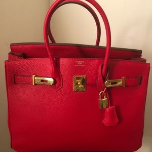 Replica handbag with logo size 35